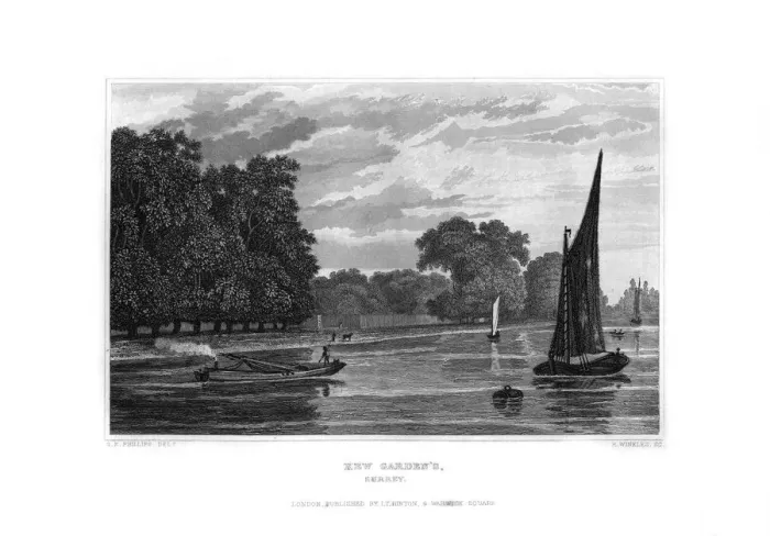 Framed Print : Kew Gardens, London, 1829. Artist: R Winkles Framed Print : Kew Gardens, London, 1829. Artist: R Winkles