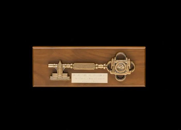 Framed Print : Key to the City of Los Angeles, presented to Sally Ride, 1984. Creator: Unknown Framed Print : Key to the City of Los Angeles, presented to Sally Ride, 1984. Creator: Unknown