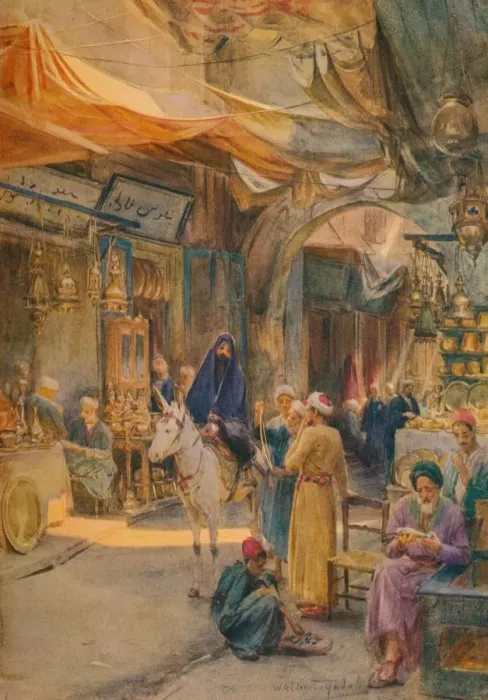 Framed Print : The Khan Khalil, Cairo, c1905, (1912). Artist: Walter Frederick Roofe Tyndale Framed Print : The Khan Khalil, Cairo, c1905, (1912). Artist: Walter Frederick Roofe Tyndale