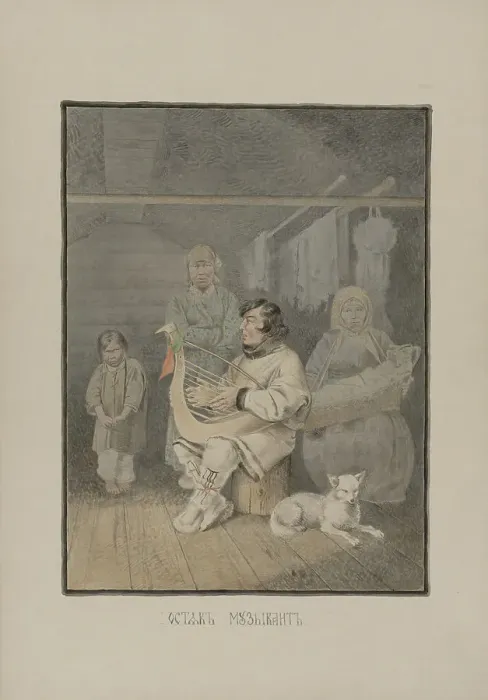 Framed Print : Khant musician, 1862-1887. Creator: Mikhail Znamensky Framed Print : Khant musician, 1862-1887. Creator: Mikhail Znamensky