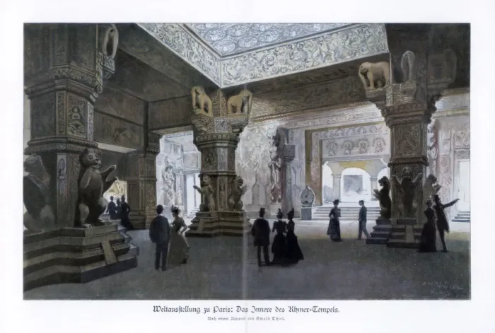 Framed Print : Khmer Temple, Paris World Exposition, 1889, (1900). Artist: Ewald Thiel Framed Print : Khmer Temple, Paris World Exposition, 1889, (1900). Artist: Ewald Thiel