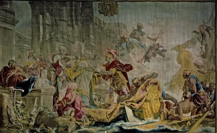 Framed Print : The Kidnap of Helen tapestry from the Beauvais tapestry factory Framed Print : The Kidnap of Helen tapestry from the Beauvais tapestry factory
