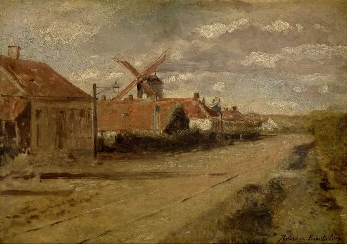 Framed Print : The Mill at Kiel, 1885-1888. Creator: Henri Jean Augustin de Braekeleer Framed Print : The Mill at Kiel, 1885-1888. Creator: Henri Jean Augustin de Braekeleer