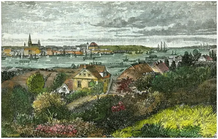 Framed Print : Kiel, Germany, c1875. Artist: Carrera Framed Print : Kiel, Germany, c1875. Artist: Carrera