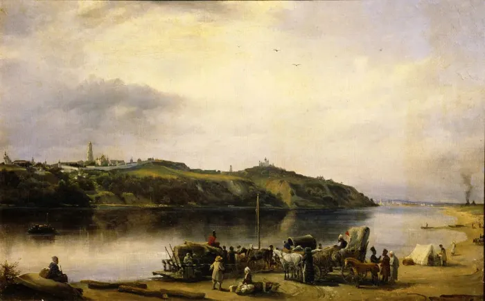 Framed Print : Kiev, 1839. Artist: Shternberg, Vasili Ivanovich (1818-1845) Framed Print : Kiev, 1839. Artist: Shternberg, Vasili Ivanovich (1818-1845)