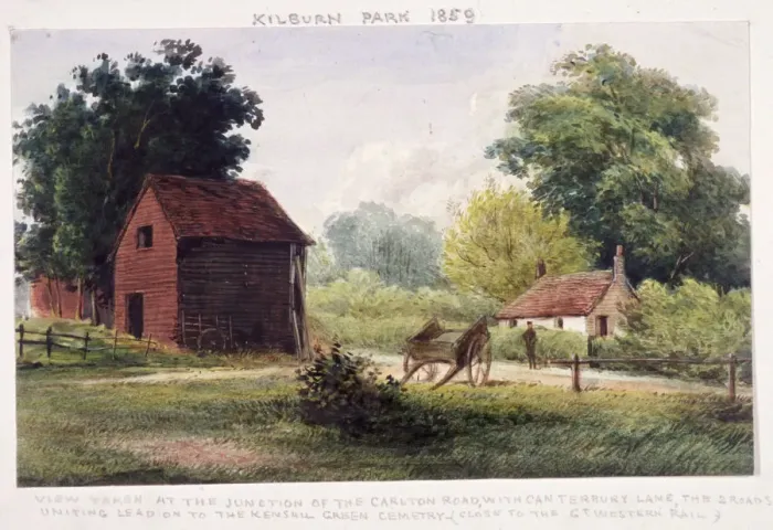 Framed Print : Kilburn Park, Hampstead, London, 1859 Framed Print : Kilburn Park, Hampstead, London, 1859