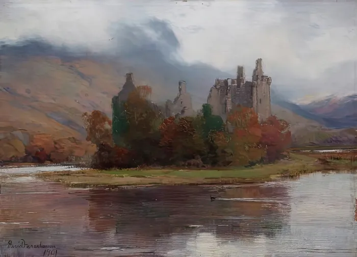 Framed Print : Kilchurn Castle, 1901. Creator: David Farquharson Framed Print : Kilchurn Castle, 1901. Creator: David Farquharson