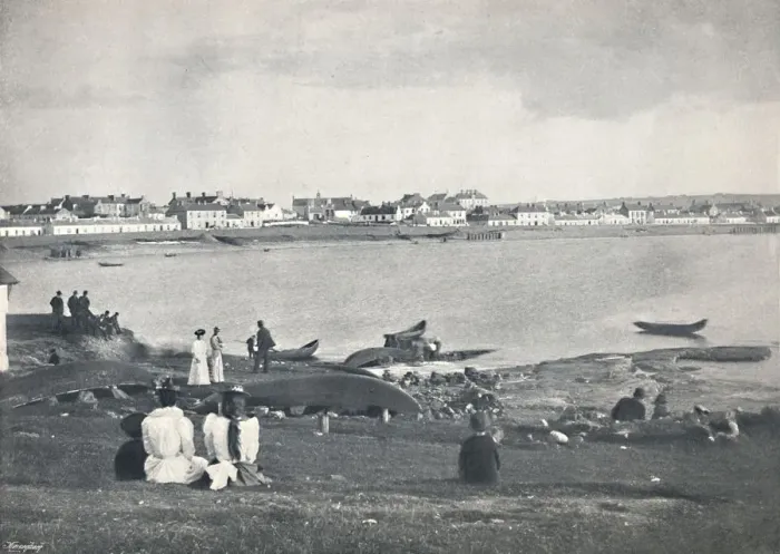 Framed Print : Kilkee - Looking Across The Bay, 1895 Framed Print : Kilkee - Looking Across The Bay, 1895