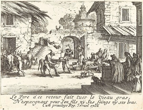 Killing the Fatted Calf, 1635. Creator: Jacques Callot