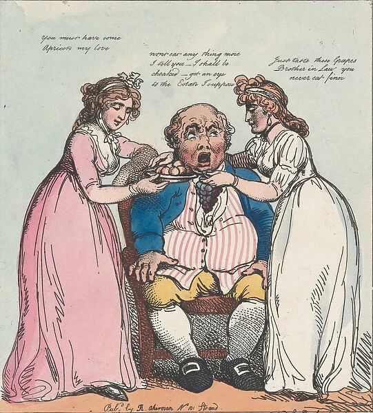 Killing with Kindness, October 1, 1799. October 1, 1799. Creator: Thomas Rowlandson
