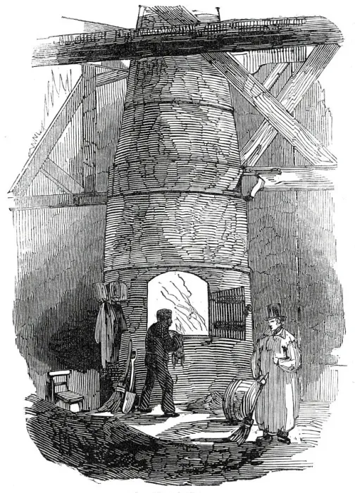 Framed Print : The Kiln, London Docks, 1845. Creator: Unknown Framed Print : The Kiln, London Docks, 1845. Creator: Unknown