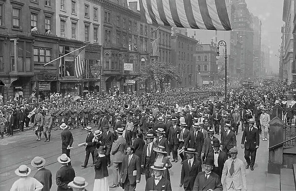 Kilties in New York, July 1917. Creator: Bain News Service