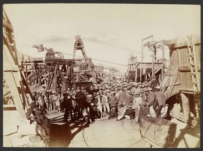 Framed Print : Kimberley Diamond Fields-Griqualand West, about 1870-1880. Creator: Unknown Framed Print : Kimberley Diamond Fields-Griqualand West, about 1870-1880. Creator: Unknown