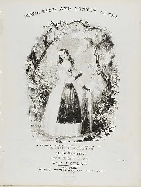 Kind, Kind and Gentle is She, c.1840. Creator: Currier and Ives