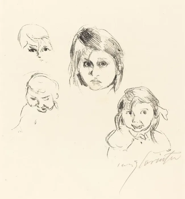 Framed Print : Kinderkopfe (Heads of Children), 1914. Creator: Lovis Corinth Framed Print : Kinderkopfe (Heads of Children), 1914. Creator: Lovis Corinth