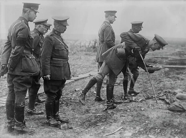 King Albert on Battle Field, 16 May 1917. Creator: Bain News Service