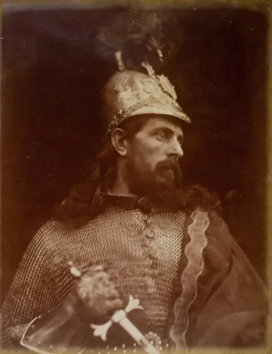 Framed Print : King Arthur, 1874. Creator: Julia Margaret Cameron Framed Print : King Arthur, 1874. Creator: Julia Margaret Cameron