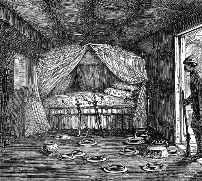 Framed Print : The King of Ashantee's bed, 1874. Creator: Unknown. The King of Ashantee's bed, 1874. Creator: Unknown Framed Print : The King of Ashantee's bed, 1874. Creator: Unknown. The King of Ashantee's bed, 1874. Creator: Unknown