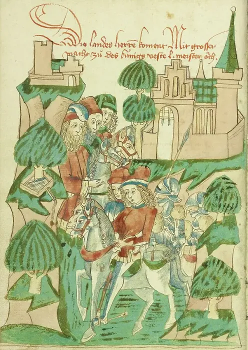 Framed Print : King Avenir with Nobles and Masters; Barlaam und Josaphat, 1469. Creators: Hans Schilling, Diebolt Lauber Framed Print : King Avenir with Nobles and Masters; Barlaam und Josaphat, 1469. Creators: Hans Schilling, Diebolt Lauber