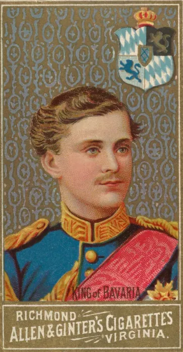 Framed Print : King of Bavaria, from Worlds Sovereigns series (N34) for Allen & Ginter Cigarettes Framed Print : King of Bavaria, from Worlds Sovereigns series (N34) for Allen & Ginter Cigarettes