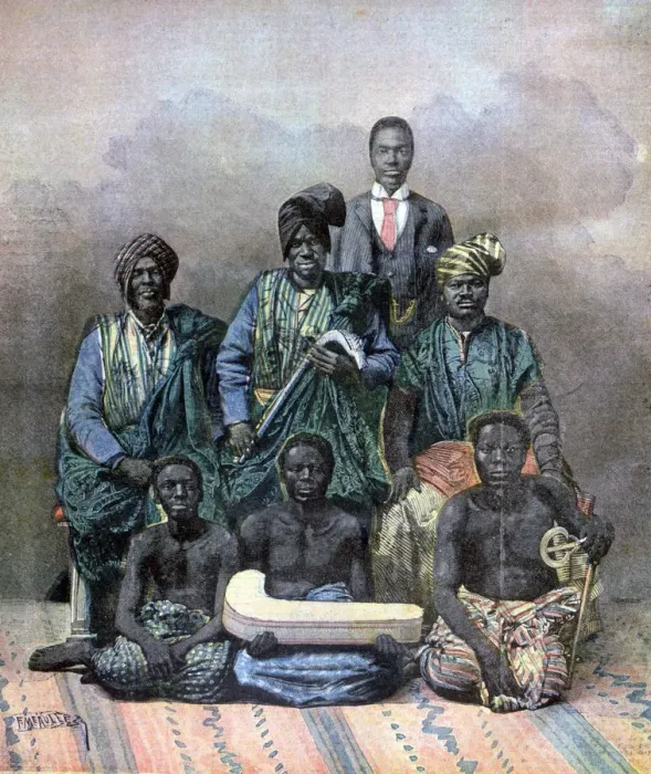 Framed Print : King Behanzin of Dahomey, 1893. Artist: F Meaulle Framed Print : King Behanzin of Dahomey, 1893. Artist: F Meaulle
