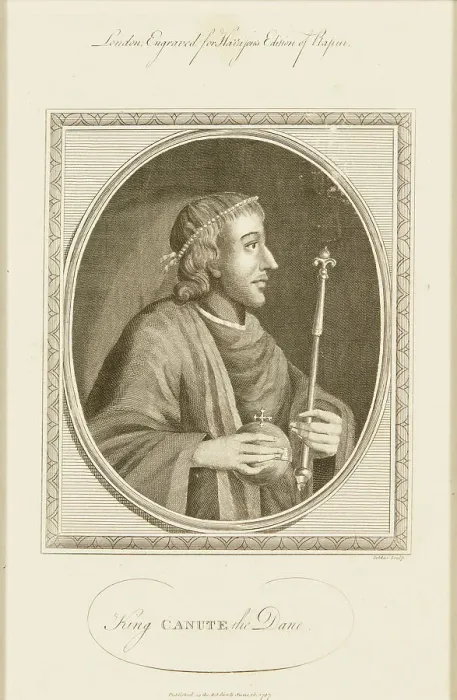 Framed Print : King Canute the Great, 1780s. Creator: Goldar, Jabez (1729-1795) Framed Print : King Canute the Great, 1780s. Creator: Goldar, Jabez (1729-1795)