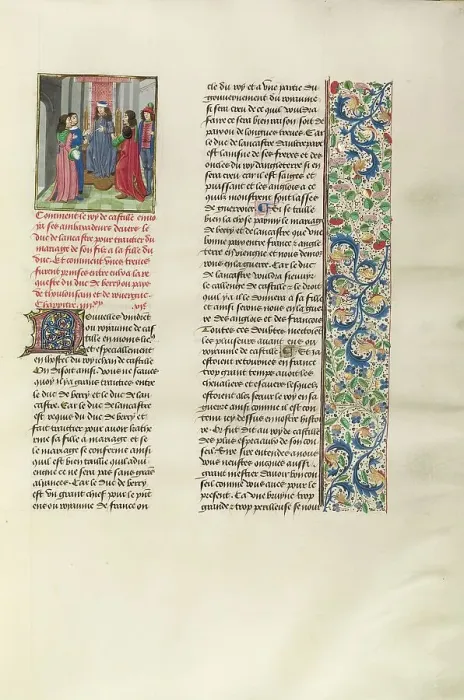 Framed Print : The King of Castile Sending a Messenger to John of Gaunt to Negociate the Marriage... c1380s. Creator: Unknown Framed Print : The King of Castile Sending a Messenger to John of Gaunt to Negociate the Marriage... c1380s. Creator: Unknown