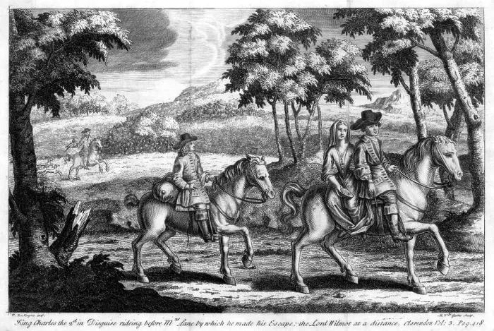 Framed Print : King Charles II escaping from England, 1651. Artist: Gucht Framed Print : King Charles II escaping from England, 1651. Artist: Gucht