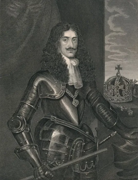 Framed Print : King Charles The Second, (mid 19th century). Creator: William Finden Framed Print : King Charles The Second, (mid 19th century). Creator: William Finden