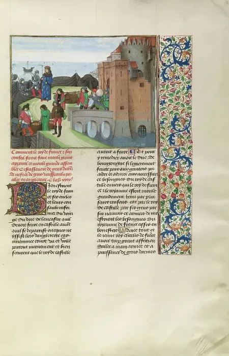 Framed Print : King Charles VI of France Preparing for War with England, c1380s; about 1480-1483. Creator: Master of the Getty Froissart Framed Print : King Charles VI of France Preparing for War with England, c1380s; about 1480-1483. Creator: Master of the Getty Froissart