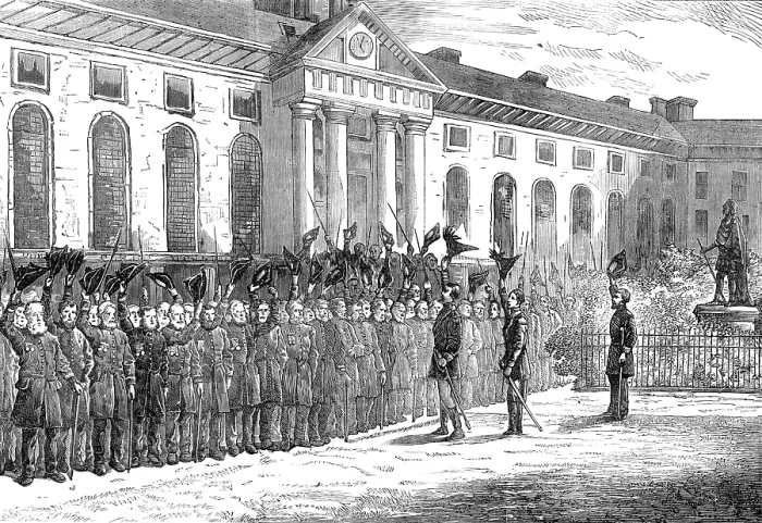 Framed Print : King Charles's Day, Chelsea Hospital, 1874. Creator: Unknown. King Charles's Day, Chelsea Hospital, 1874. Creator: Unknown Framed Print : King Charles's Day, Chelsea Hospital, 1874. Creator: Unknown. King Charles's Day, Chelsea Hospital, 1874. Creator: Unknown