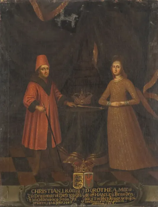Framed Print : King Christian I of Denmark (1426-1481) and Queen Dorothea (1430-1496) Framed Print : King Christian I of Denmark (1426-1481) and Queen Dorothea (1430-1496)