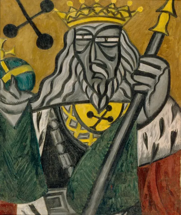 Framed Print : King of clubs, 1915. Artist: Rozanova, Olga Vladimirovna (1886-1918) Framed Print : King of clubs, 1915. Artist: Rozanova, Olga Vladimirovna (1886-1918)