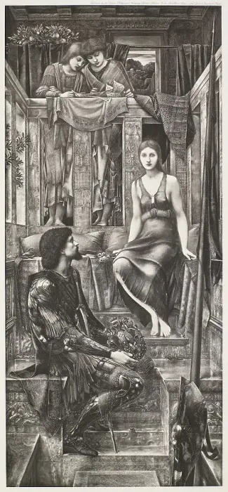 Framed Print : King Cophetua and the Beggar Maid, c1880s, (1900). Creator: Unknown Framed Print : King Cophetua and the Beggar Maid, c1880s, (1900). Creator: Unknown