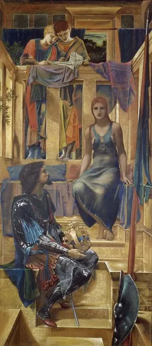 Framed Print : King Cophetua and the Beggar Maid - Cartoon Study, 1883. Creator: Sir Edward Coley Burne-Jones Framed Print : King Cophetua and the Beggar Maid - Cartoon Study, 1883. Creator: Sir Edward Coley Burne-Jones