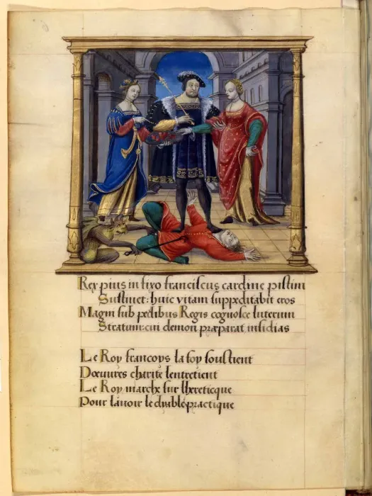 Framed Print : The king crushing the heresy, ca 1531 Framed Print : The king crushing the heresy, ca 1531