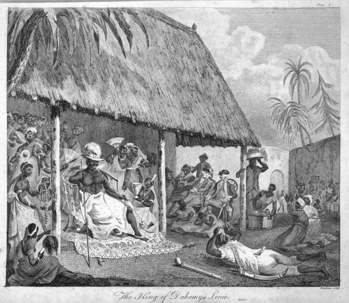 Framed Print : The King of Dahomeys levee, 1793. Artist: Francis Chesham Framed Print : The King of Dahomeys levee, 1793. Artist: Francis Chesham