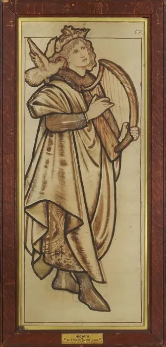 Framed Print : King David, 1863. Creator: Sir Edward Coley Burne-Jones Framed Print : King David, 1863. Creator: Sir Edward Coley Burne-Jones