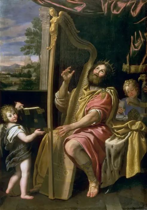 Framed Print : King David. Artist: Domenichino (1581-1641) Framed Print : King David. Artist: Domenichino (1581-1641)