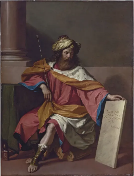 Framed Print : King David. Artist: Guercino (1591-1666) Framed Print : King David. Artist: Guercino (1591-1666)
