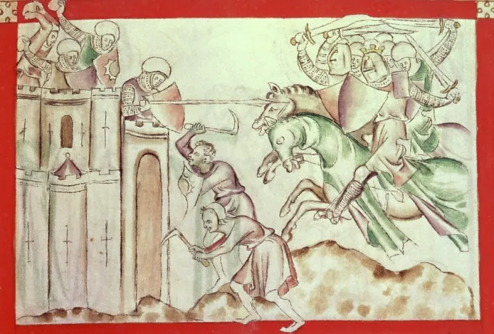 Framed Print : King David besieging Jerusalem, 1310-1320. Creator: Unknown Framed Print : King David besieging Jerusalem, 1310-1320. Creator: Unknown