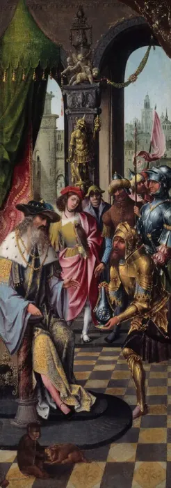 Framed Print : King David Receiving the Cistern Water of Bethlehem, 1515 / 20 Framed Print : King David Receiving the Cistern Water of Bethlehem, 1515 / 20