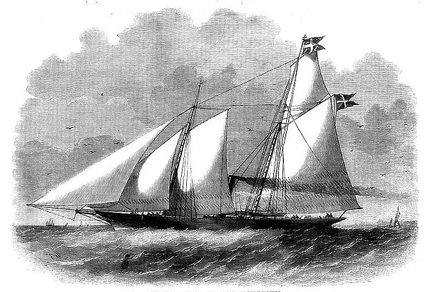 The King of Denmark's New Steam-yacht the 'Falkin', 1858. Creator: Unknown. The King of Denmark's New Steam-yacht the 'Falkin', 1858. Creator: Unknown