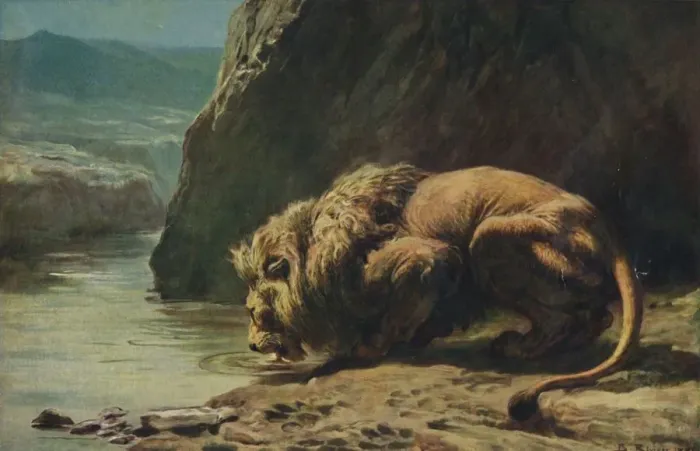 Framed Print : The King Drinks, 1881, (1922). Creator: Briton Riviere Framed Print : The King Drinks, 1881, (1922). Creator: Briton Riviere