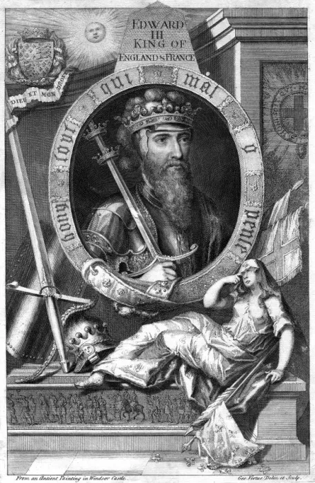 Framed Print : King Edward III of England, (18th century). Artist: George Vertue Framed Print : King Edward III of England, (18th century). Artist: George Vertue