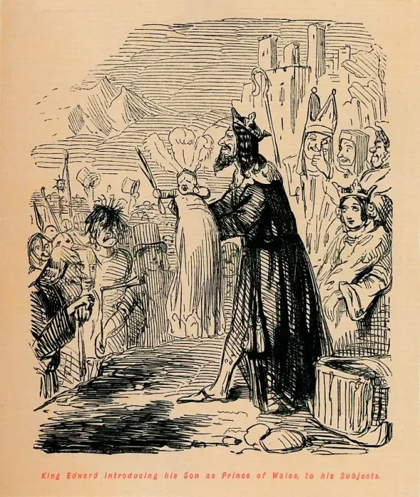 Framed Print : King Edward introducing his Son as Prince of Wales to his Subjects, c1860, (c1860). Artist: John Leech Framed Print : King Edward introducing his Son as Prince of Wales to his Subjects, c1860, (c1860). Artist: John Leech