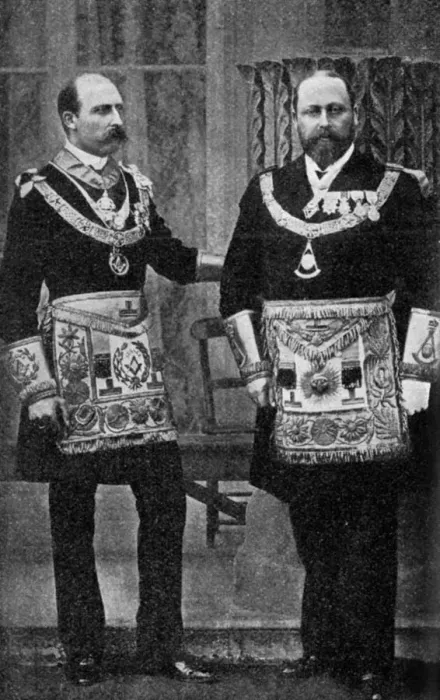 Framed Print : King Edward VII as a freemason, (1910)Artist: Russell Framed Print : King Edward VII as a freemason, (1910)Artist: Russell