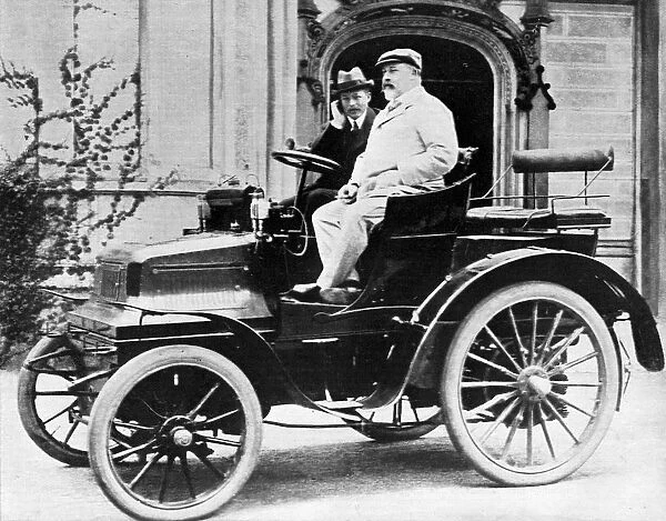 King Edward VII in Lord Montagus 1899 Daimler 12hp, 1900