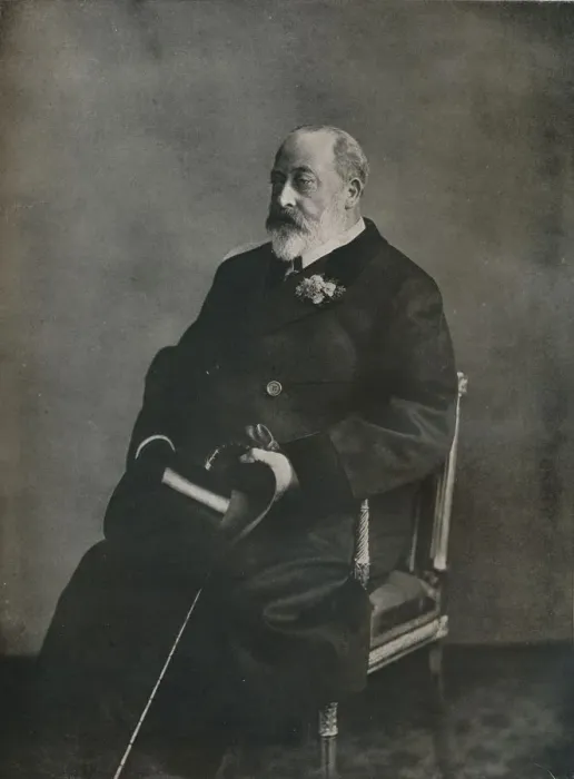 Framed Print : King Edward VII in private life, c1903 (1911). Artist: WS Stuart Framed Print : King Edward VII in private life, c1903 (1911). Artist: WS Stuart
