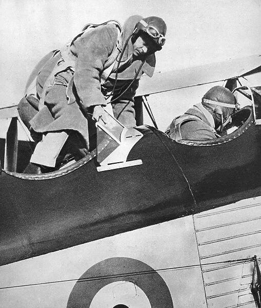 King Edward VIII in an aeroplane, 1936